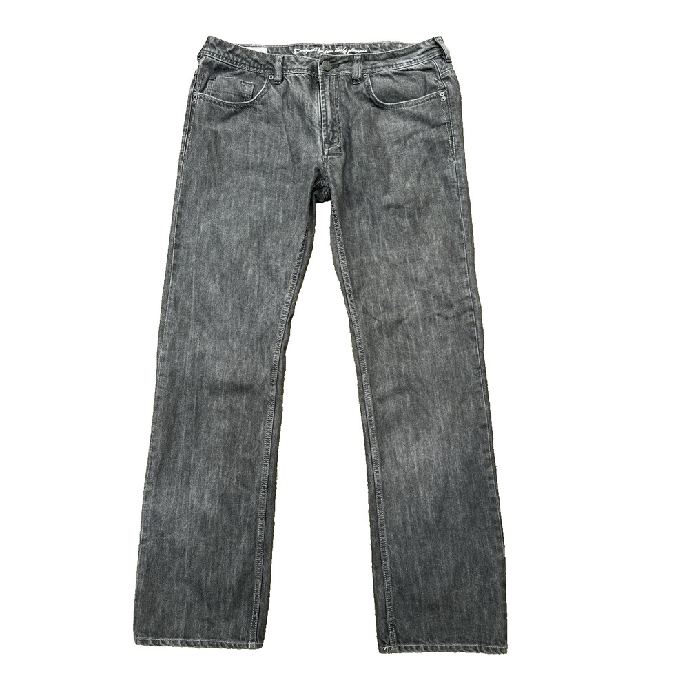 i Jeans by Buffalo Men's 36x34 Daran Slim Straight Jeans Black Denim Low Rise